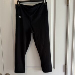 Under Armour Jet Black cropped Leggings.  New but tag removed